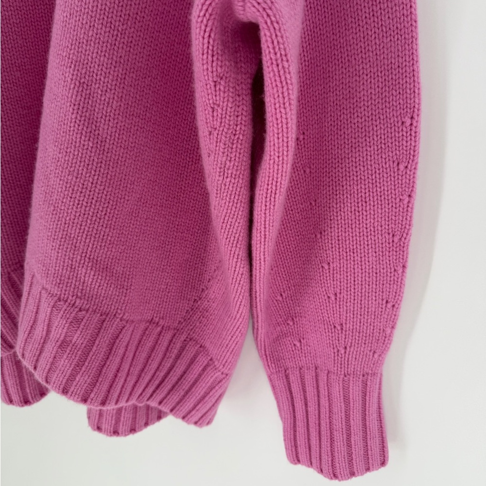 Cos Chunky Pure Cashmere Crew Neck Sweater In Pink - Picture 5 of 9
